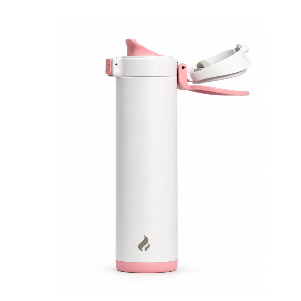 White with Pink Bottom / 16 oz / Pink-Handle Lid