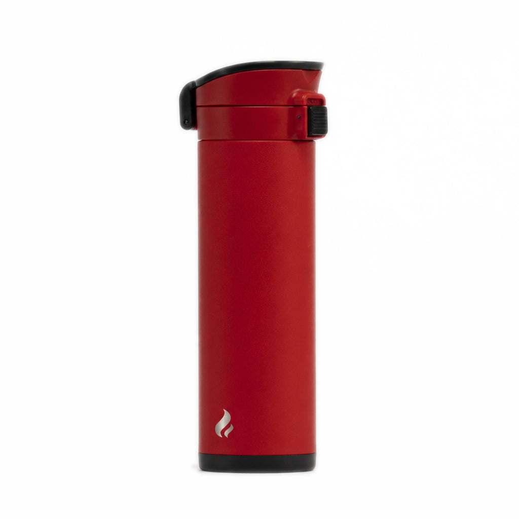 Red w/ Black Bottom / 16 oz / Black-Handle Lid