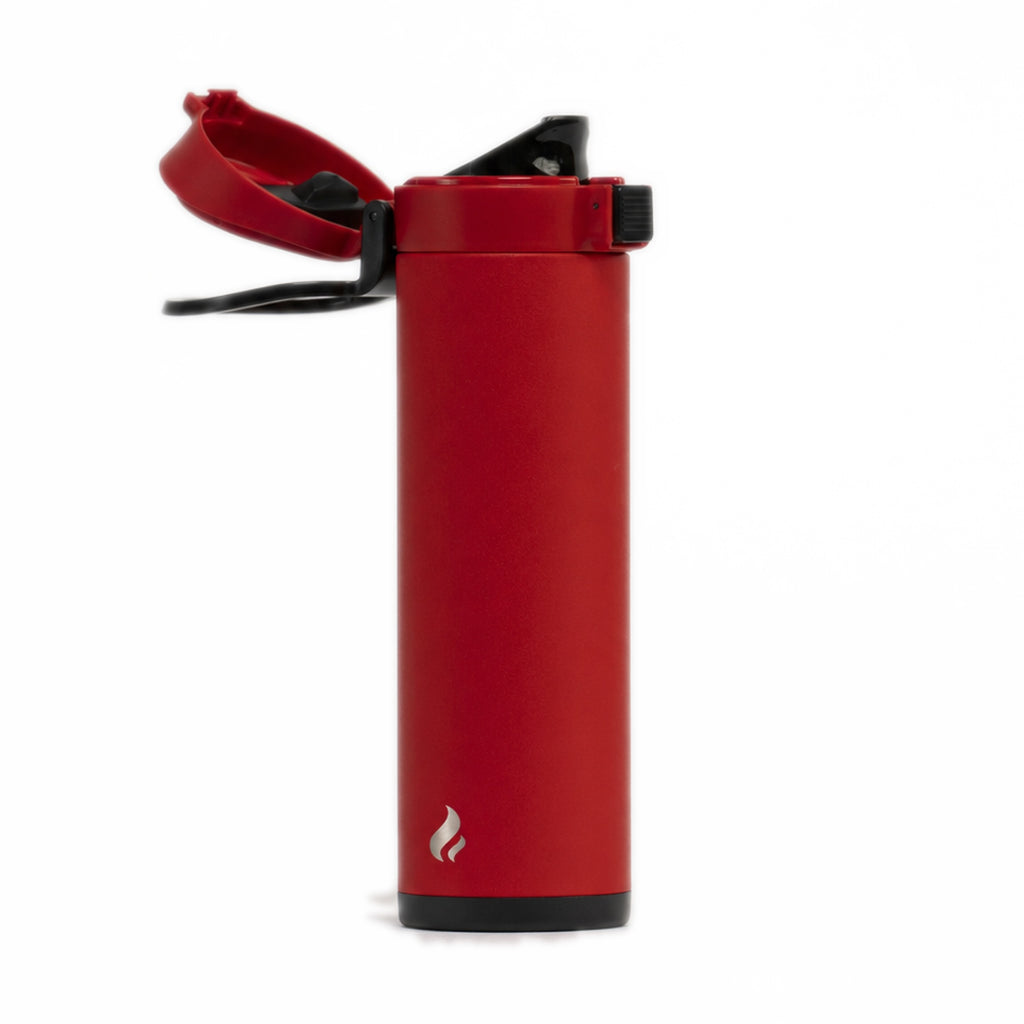 Red w/ Black Bottom / 16 oz / Black-Handle Lid