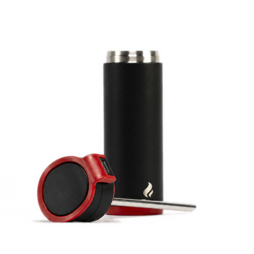 Black w/ Red Bottom / 12 oz / Red-Handle Lid