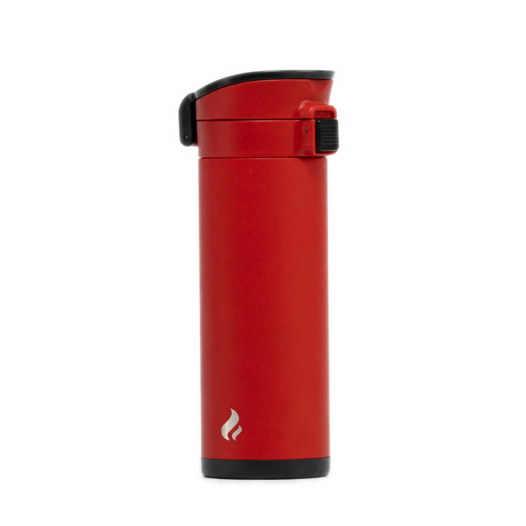 Red w/ Black Bottom / 12 oz / Black-Handle Lid