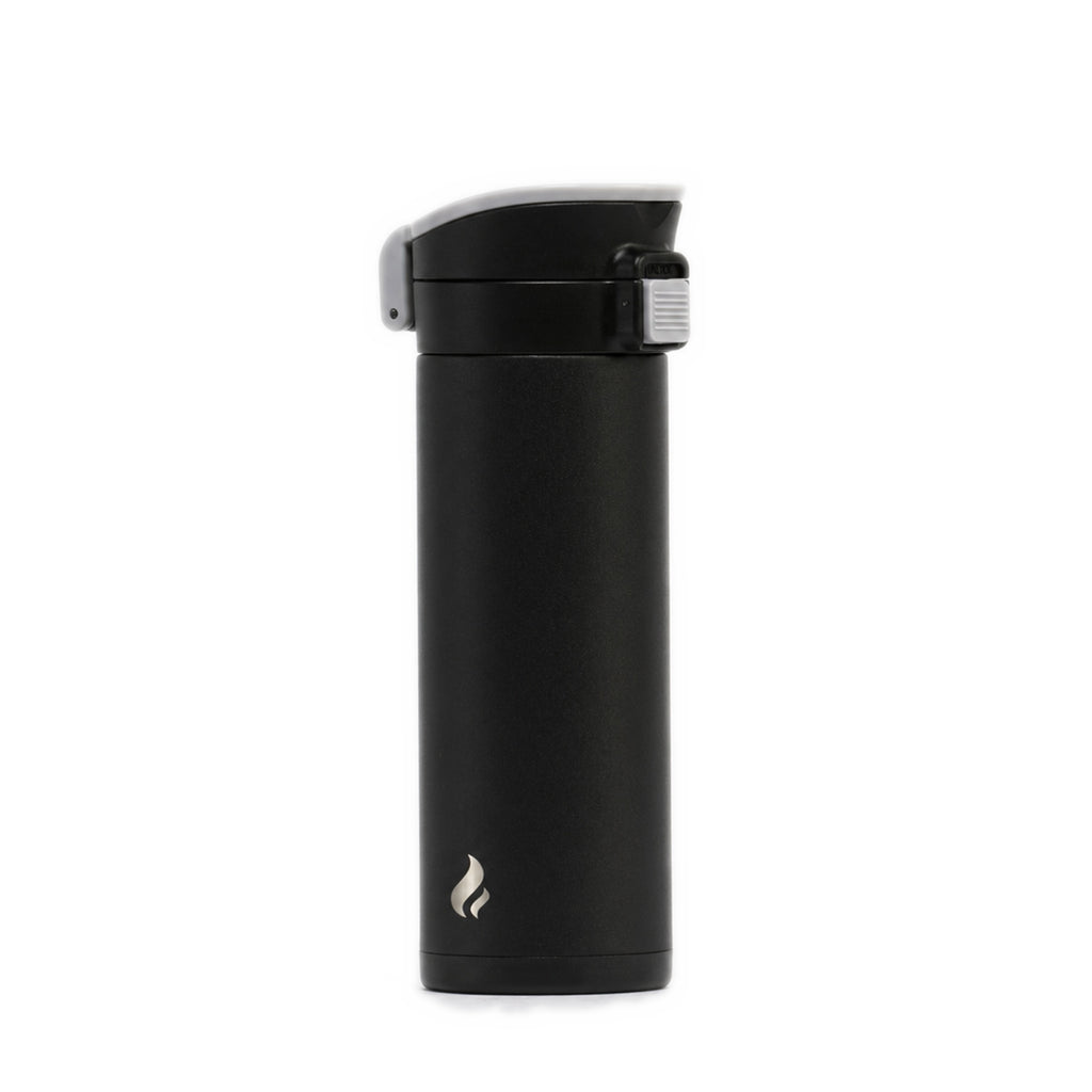 Black w/ Black Bottom / 12 oz / Gray-Handle Lid