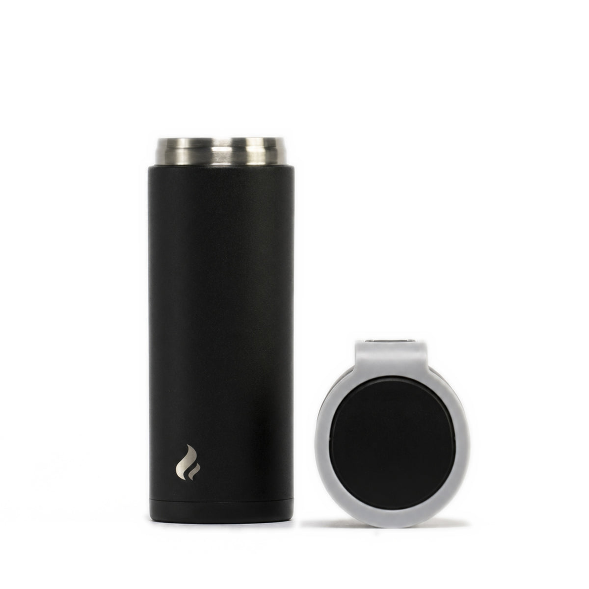 Black w/ Black Bottom / 12 oz / Gray-Handle Lid
