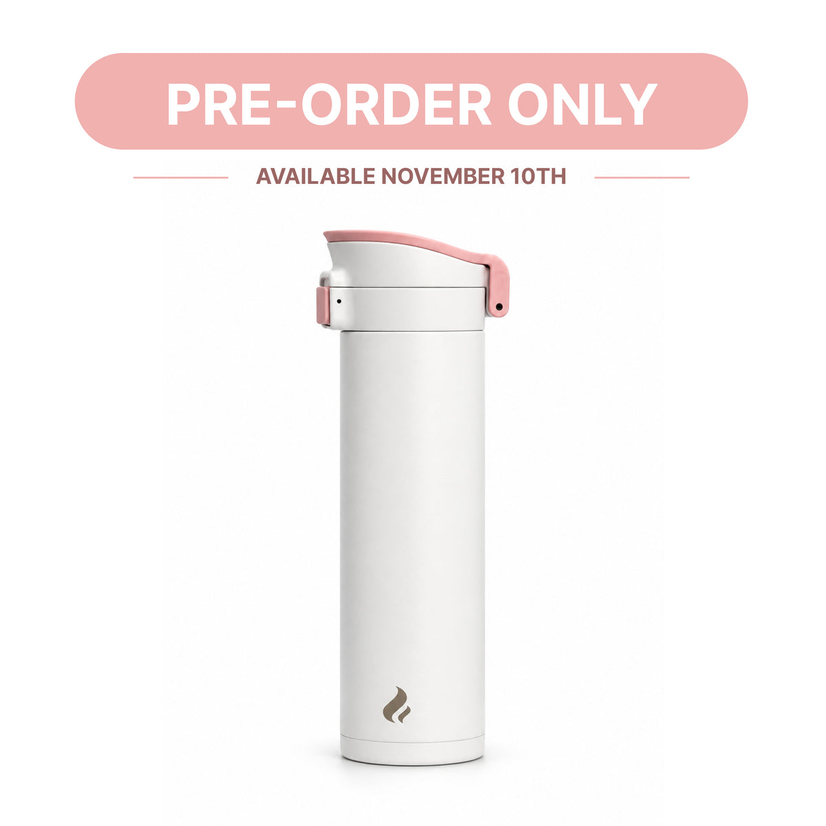 White with White Bottom / 16 oz / Pink-Handle Lid