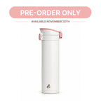 White with White Bottom / 16 oz / Pink-Handle Lid