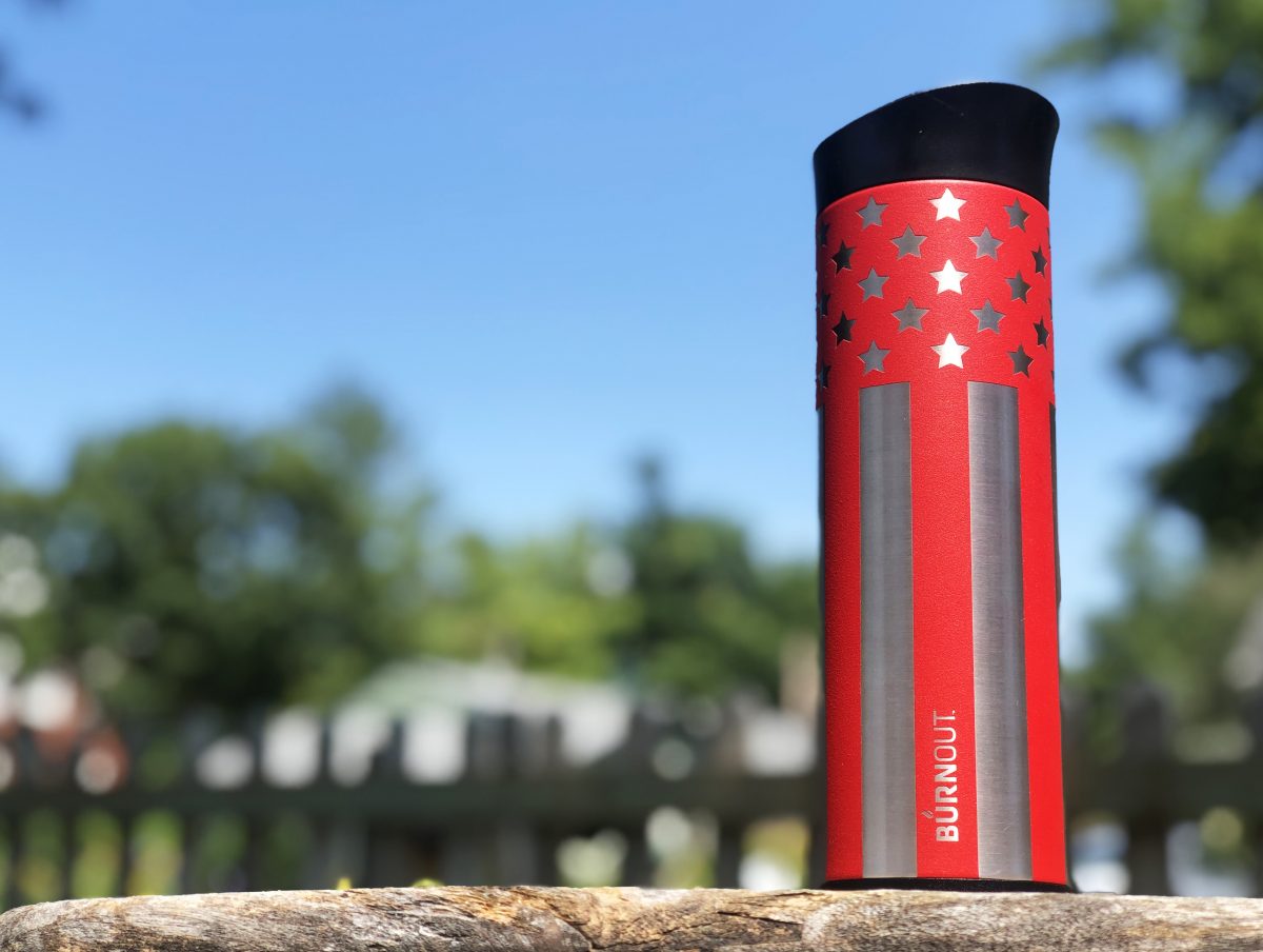American BURNOUT travel mug
